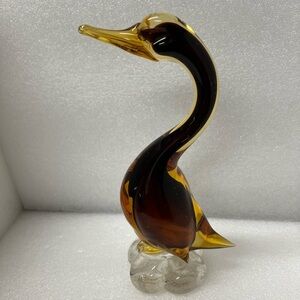 Vintage Italian Murano Glass Swan/Duck Art Figurine
